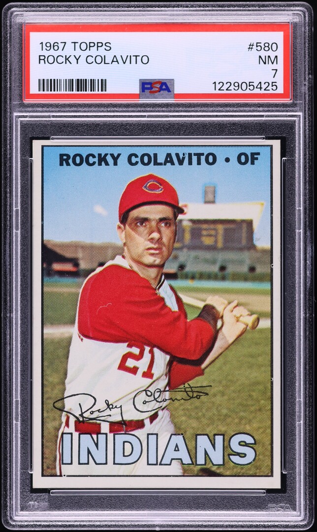 1967 Topps Rocky Colavito #580 PSA 7 NRMT