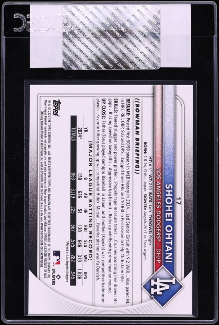 2025 Bowman Shohei Ohtani #17 CGC AUTH