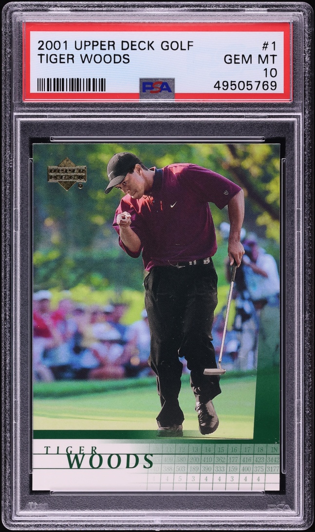 2001 Upper Deck Golf Tiger Woods ROOKIE #1 PSA 10 GEM MINT