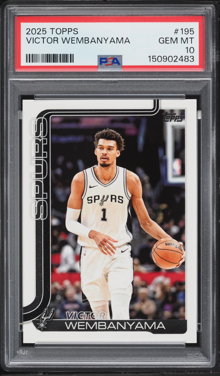 2025 Topps Basketball Victor Wembanyama #195 PSA 10 GEM MINT
