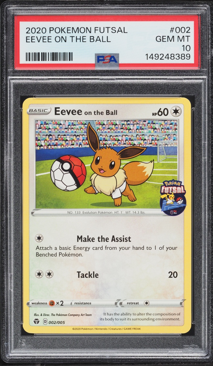 2020 Pokemon Sword & Shield Futsal Eevee On The Ball #2 PSA 10 GEM MINT