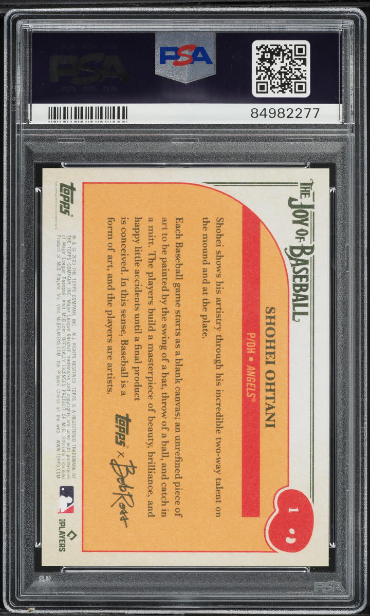 2023 Topps X Bob Ross The Joy Of Baseball Happy Mistakes Shohei Ohtani #1 PSA 10