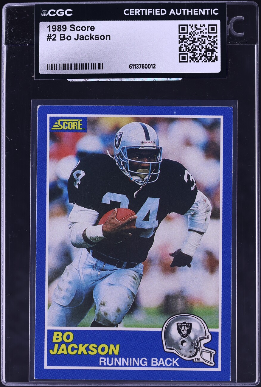 1989 Score Football Bo Jackson #2 CGC AUTH