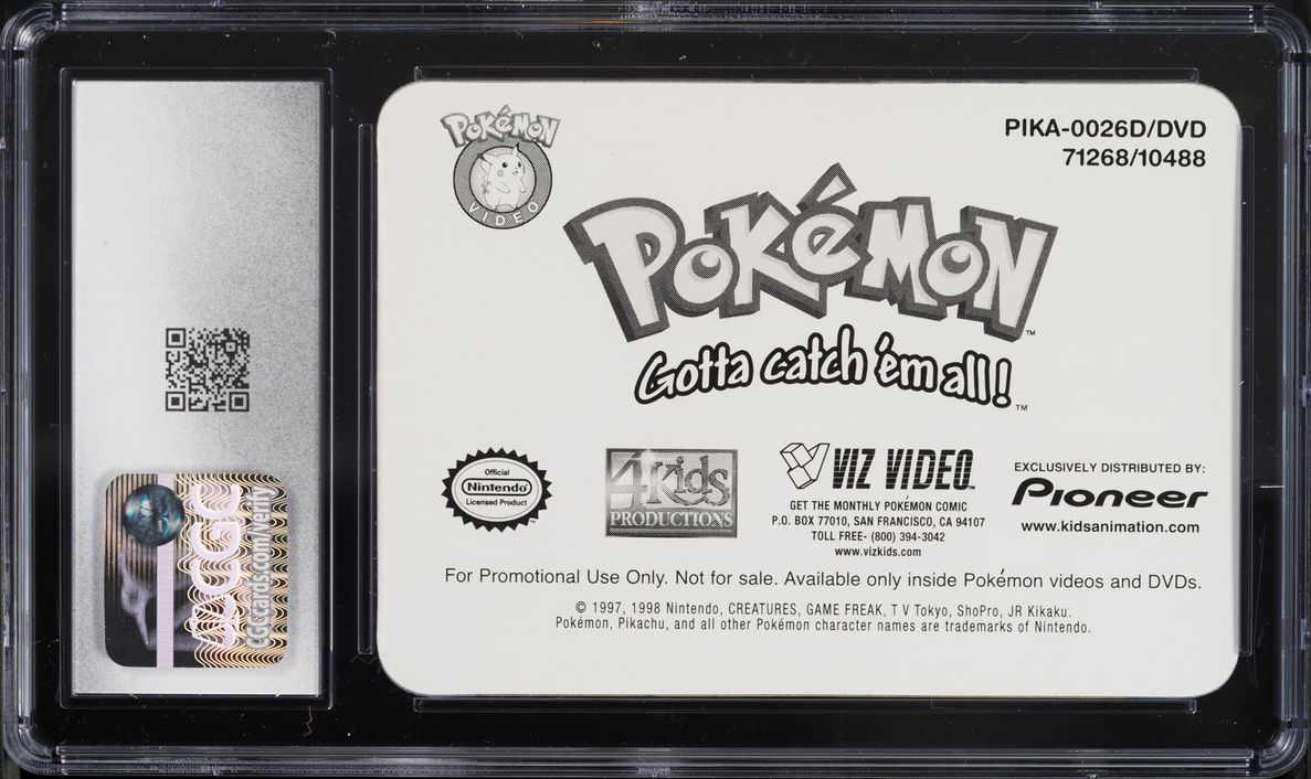 2001 Pokemon Home Video Promo Friends & Rivals Lenticular Psyduck CGC 8 NM-MT