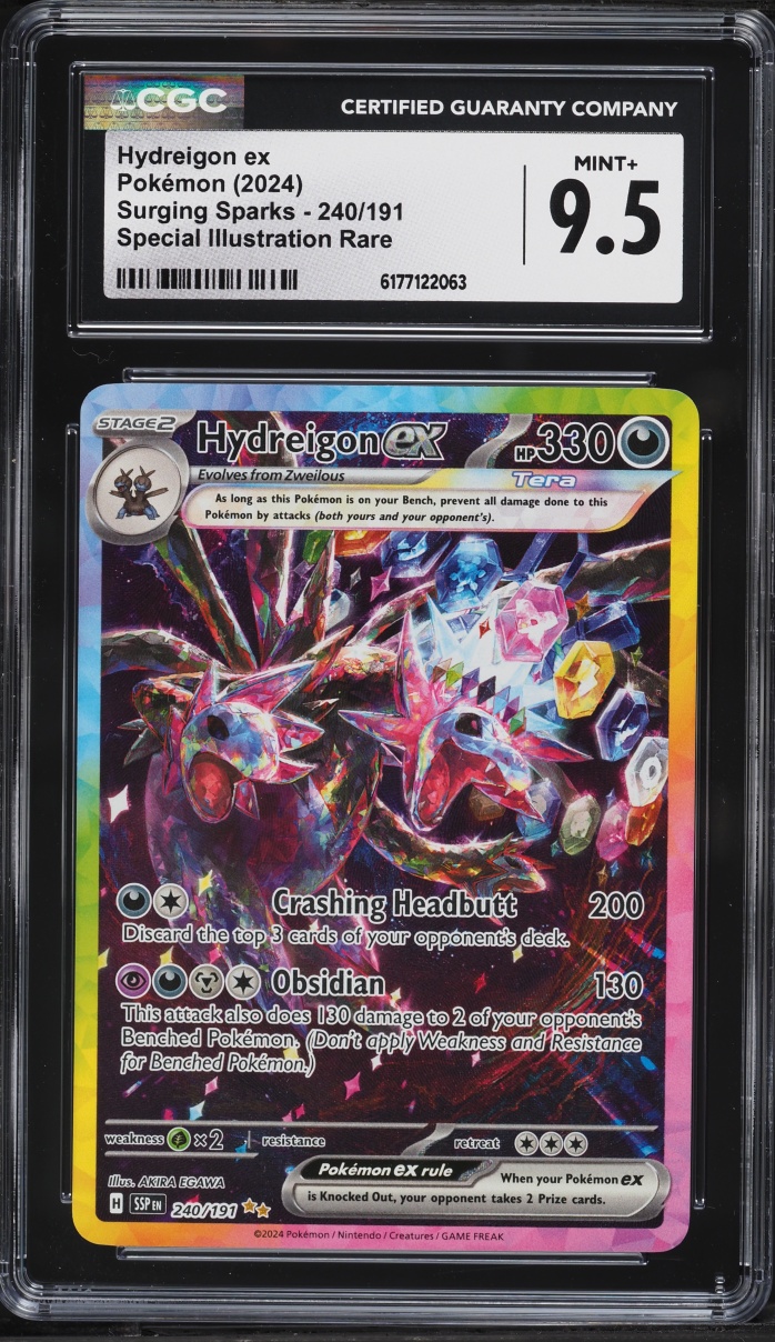 2024 Pokemon Scarlet & Violet Surging Sparks SIR Hydreigon Ex #240 CGC 9.5 MINT+