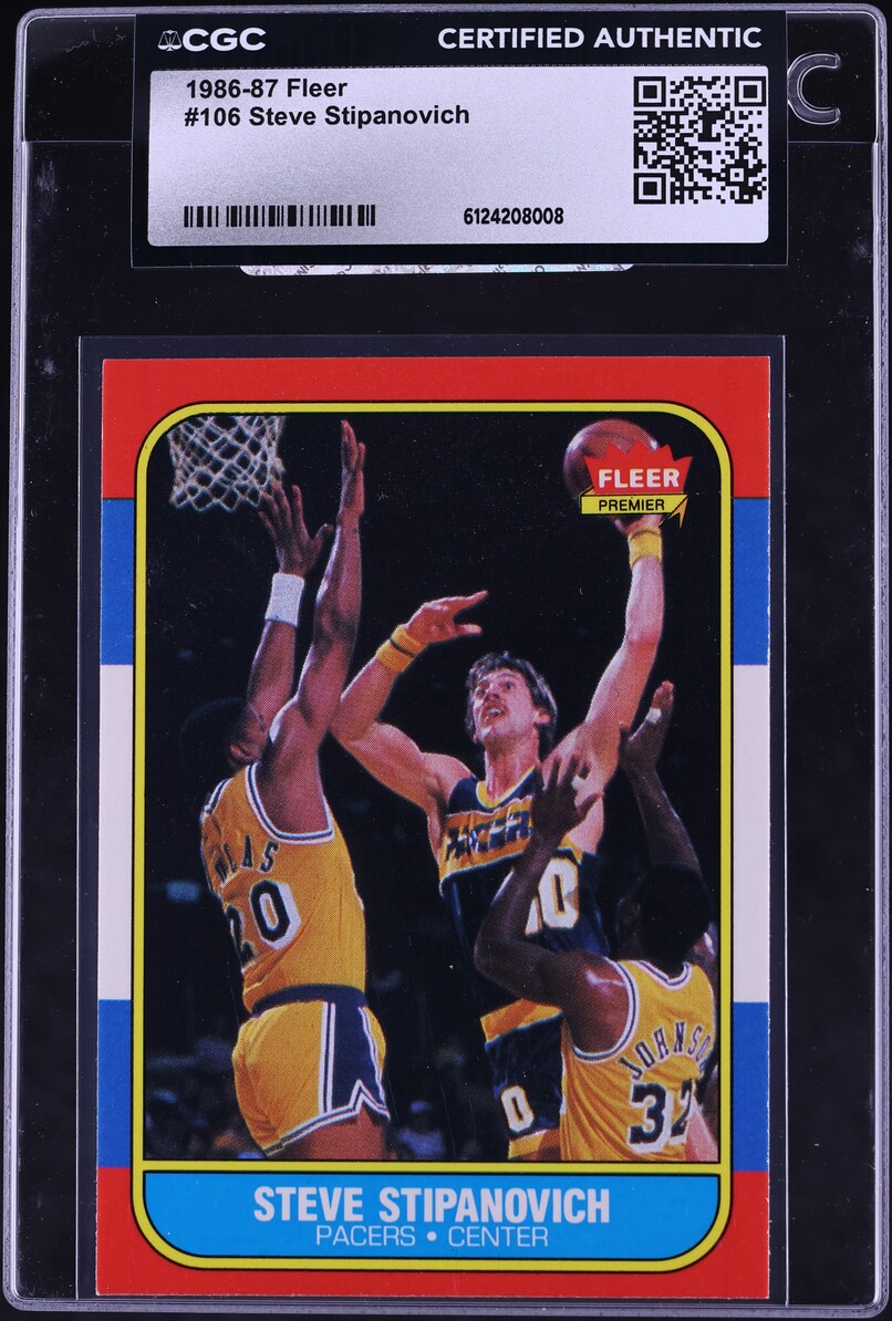 1986 Fleer Basketball Steve Stipanovich #106 CGC AUTH