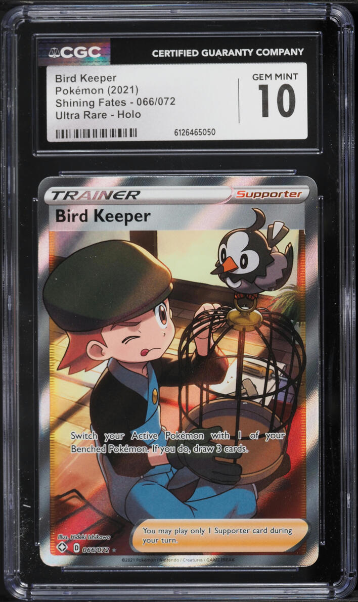 2021 Pokemon Sword & Shield Shining Fates Full Art Bird Keeper #66 CGC 10 GEM MINT