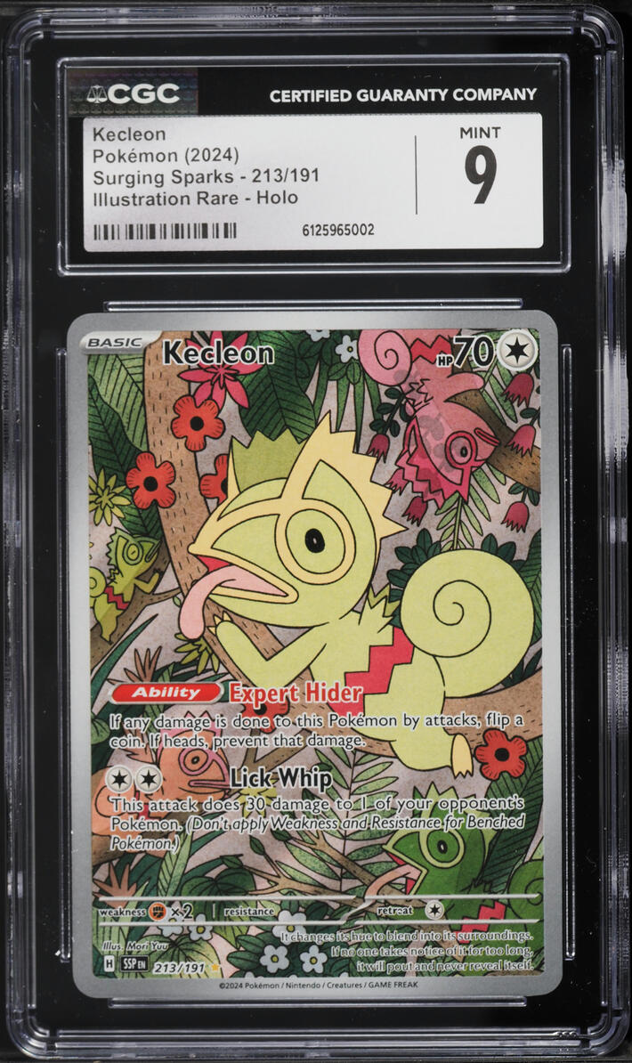 2024 Pokemon Scarlet & Violet Surging Sparks IR Kecleon #213 CGC 9 MINT