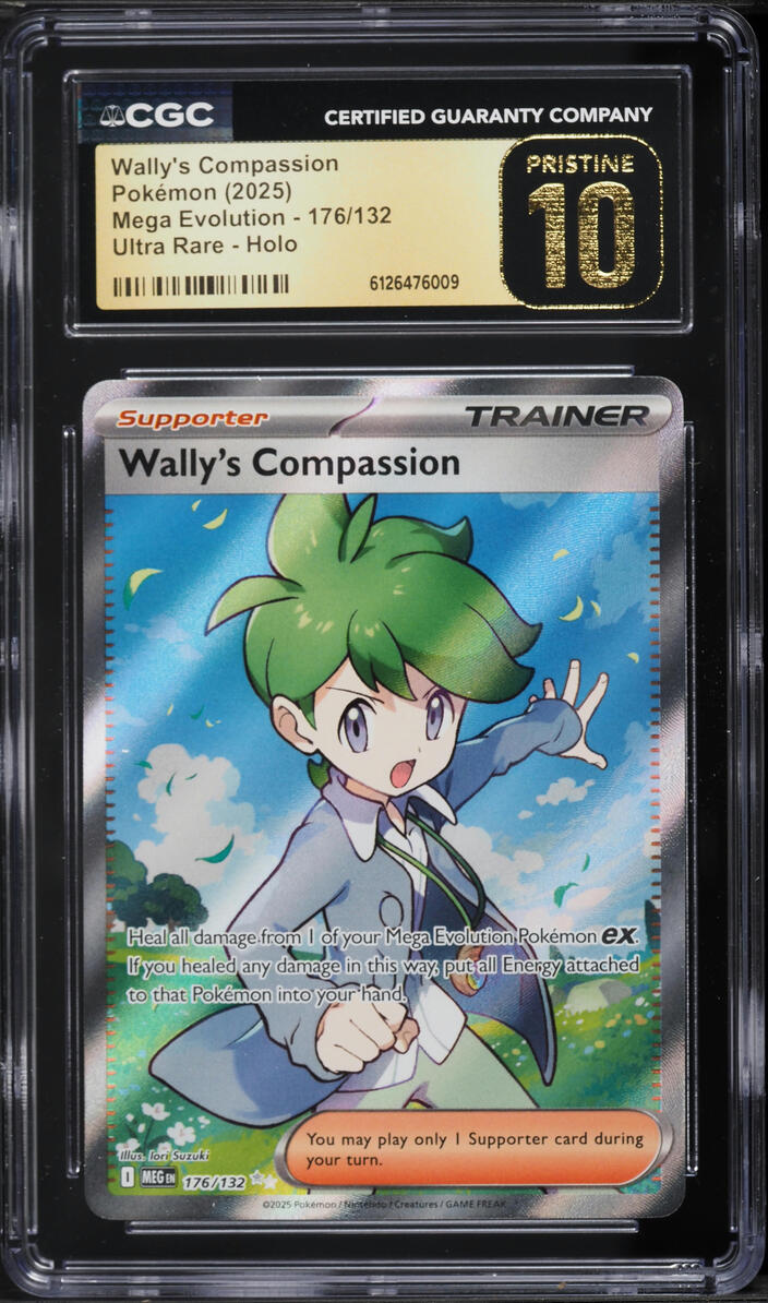 2025 Pokemon Mega Evolution Full Art Wally's Compassion #176 CGC 10 PRISTINE