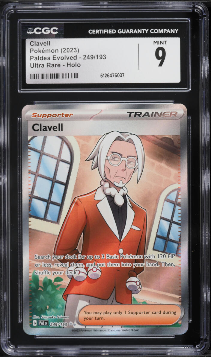 2023 Pokemon Scarlet & Violet Paldea Evolved Full Art Clavell #249 CGC 9 MINT