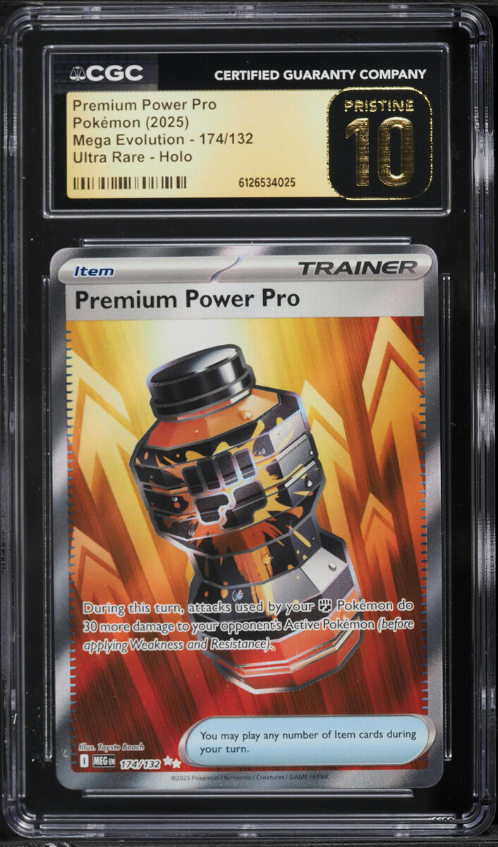2025 Pokemon Mega Evolution Full Art Premium Power Pro #174 CGC 10 PRISTINE