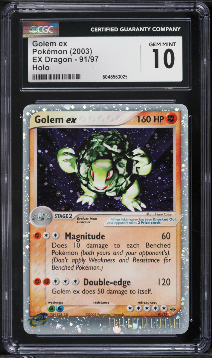2003 Pokemon EX Dragon Holo Golem ex #91 CGC 10 GEM MINT