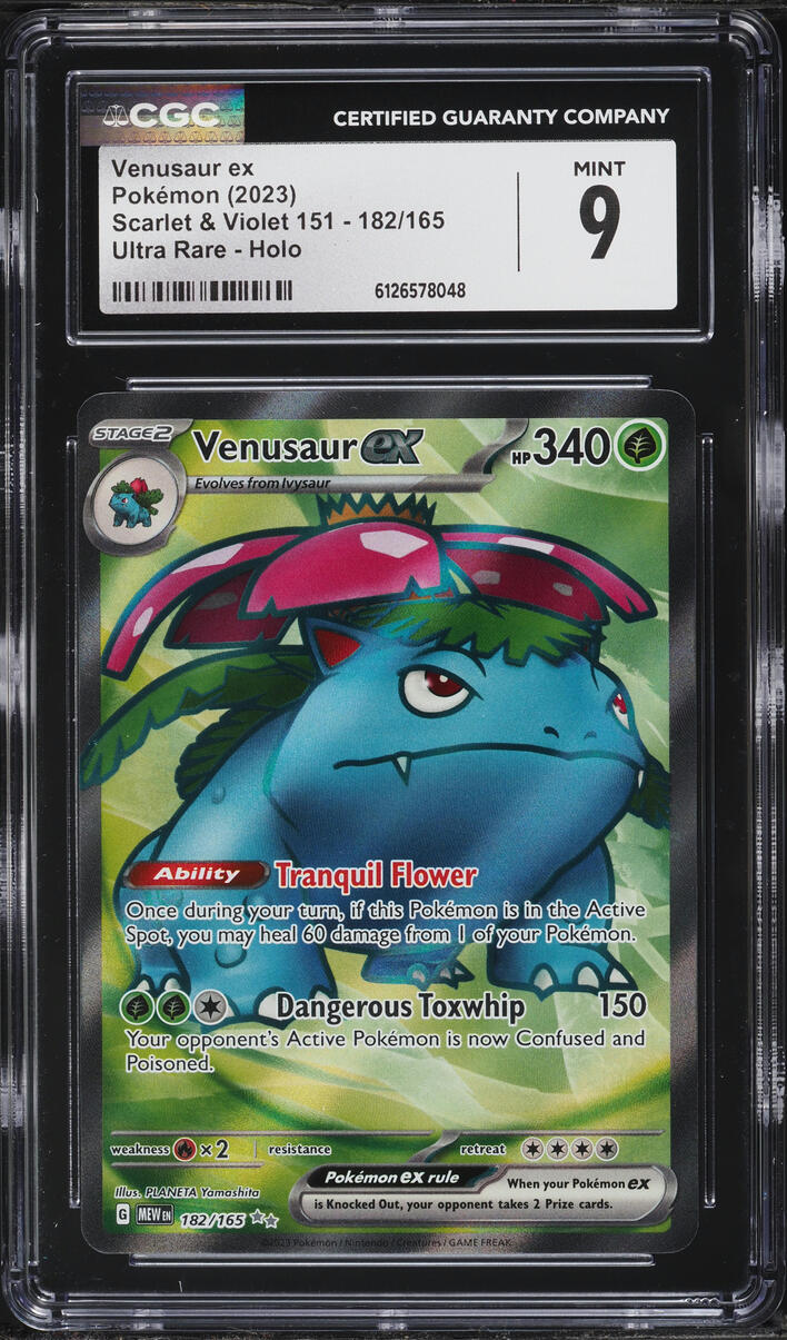 2023 Pokemon Scarlet & Violet 151 Full Art Venusaur ex #182 CGC 9 MINT