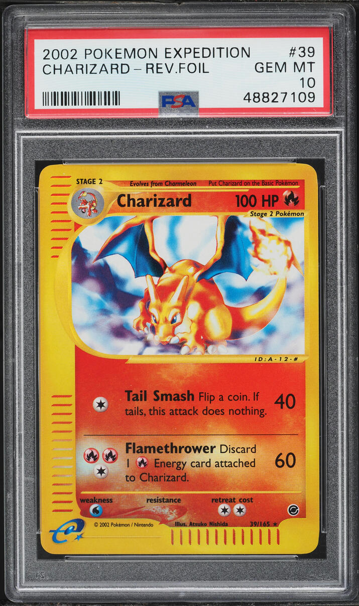 2002 Pokemon Expedition Reverse Holo Charizard #39 PSA 10 GEM MINT