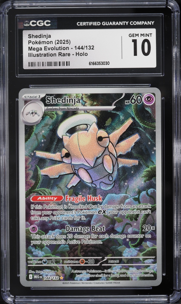 2025 Pokemon Mega Evolution IR Shedinja #144 CGC 10 GEM MINT