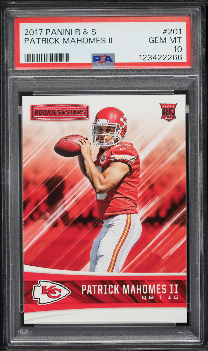 2017 Panini Rookies & Stars Patrick Mahomes II ROOKIE #201 PSA 10 GEM MINT