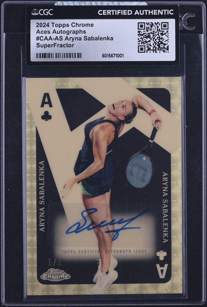 2024 Topps Chrome Aces Superfractor Aryna Sabalenka AUTO 1/1 #CAA-AS CGC AUTH