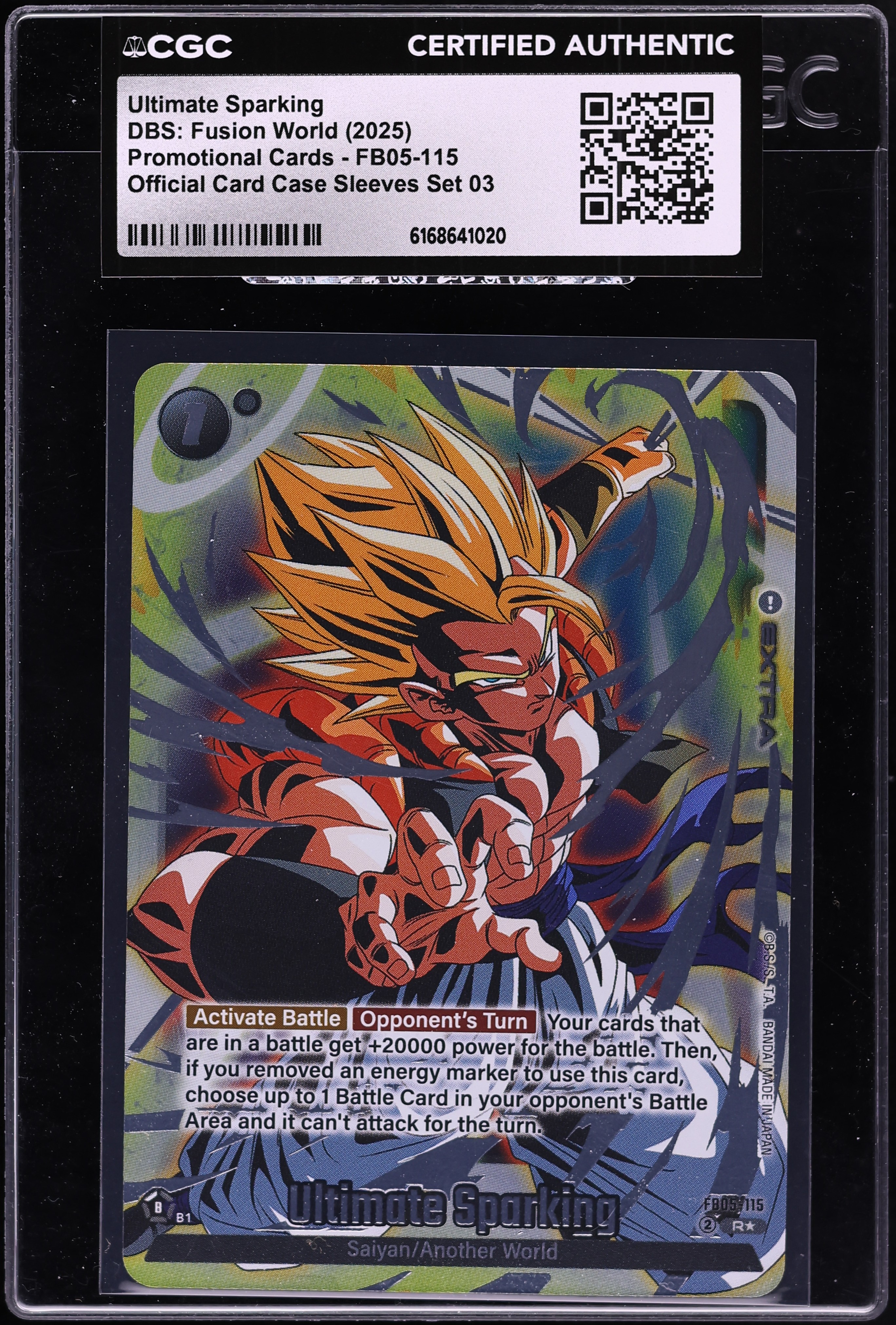 2025 Dragon Ball Super Fusion World Promo Set 3 Ultimate Sparking #FB05-115 CGC AUTH