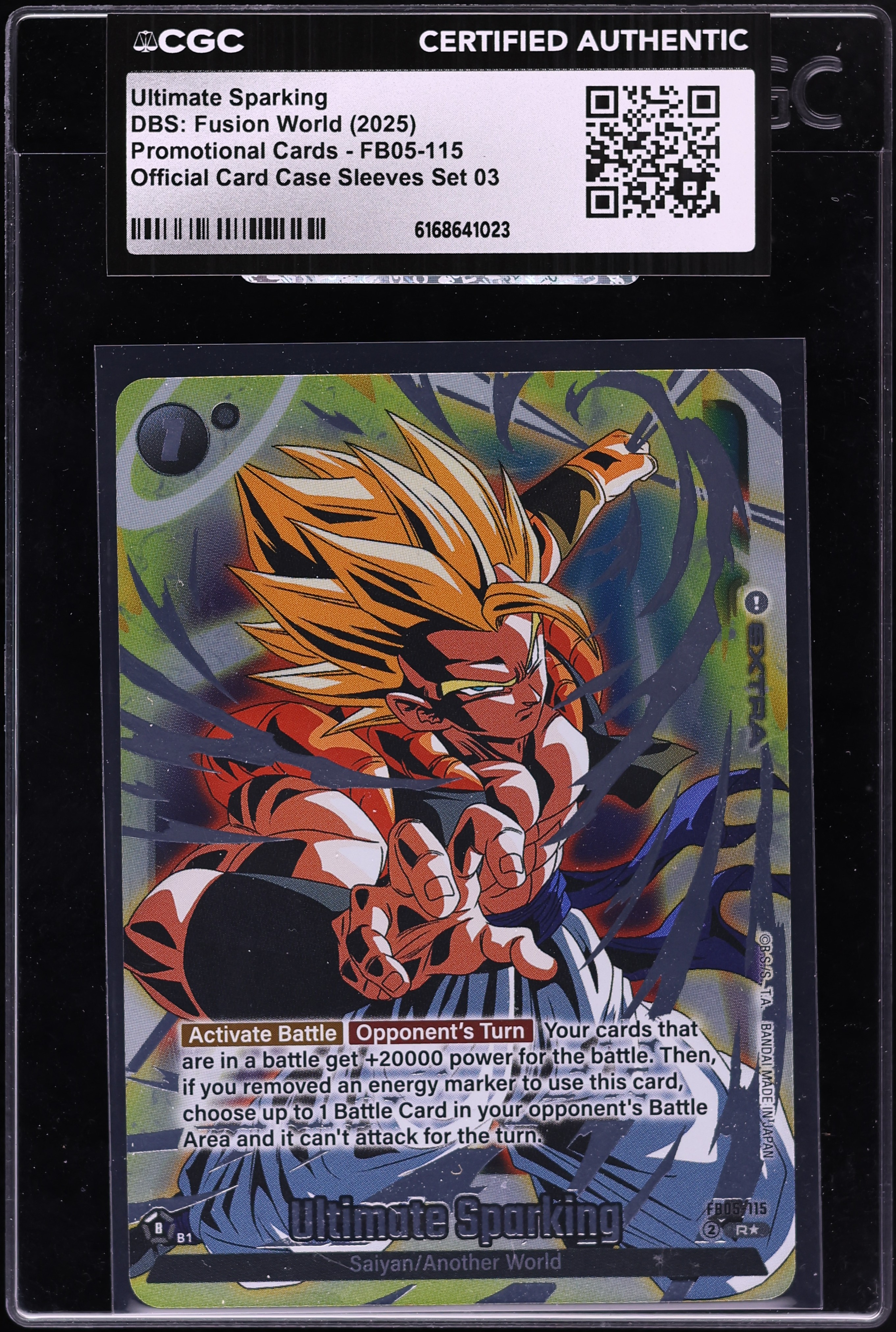 2025 Dragon Ball Super Fusion World Promo Set 3 Ultimate Sparking #FB05-115 CGC AUTH