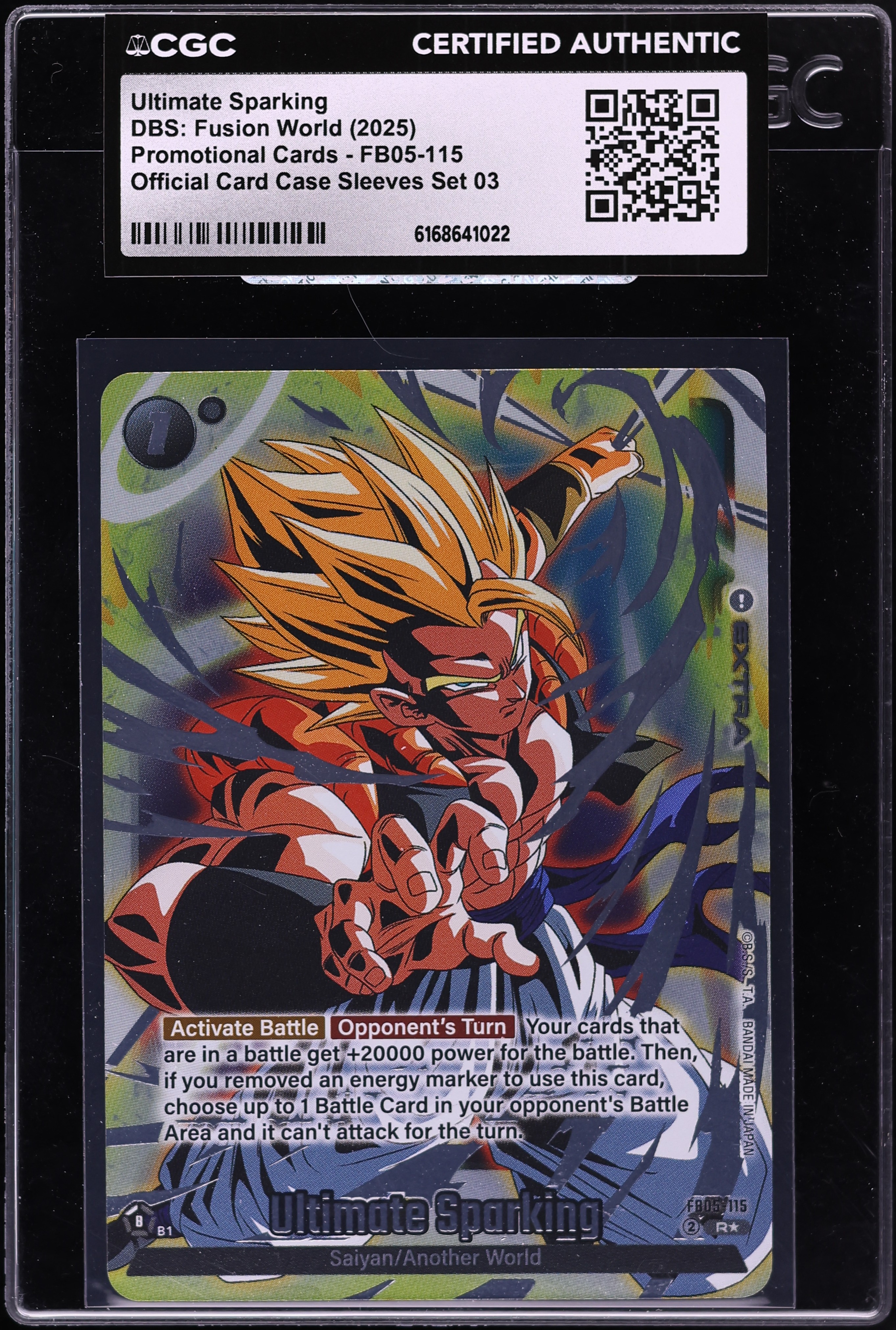 2025 Dragon Ball Super Fusion World Promo Set 3 Ultimate Sparking #FB05-115 CGC AUTH