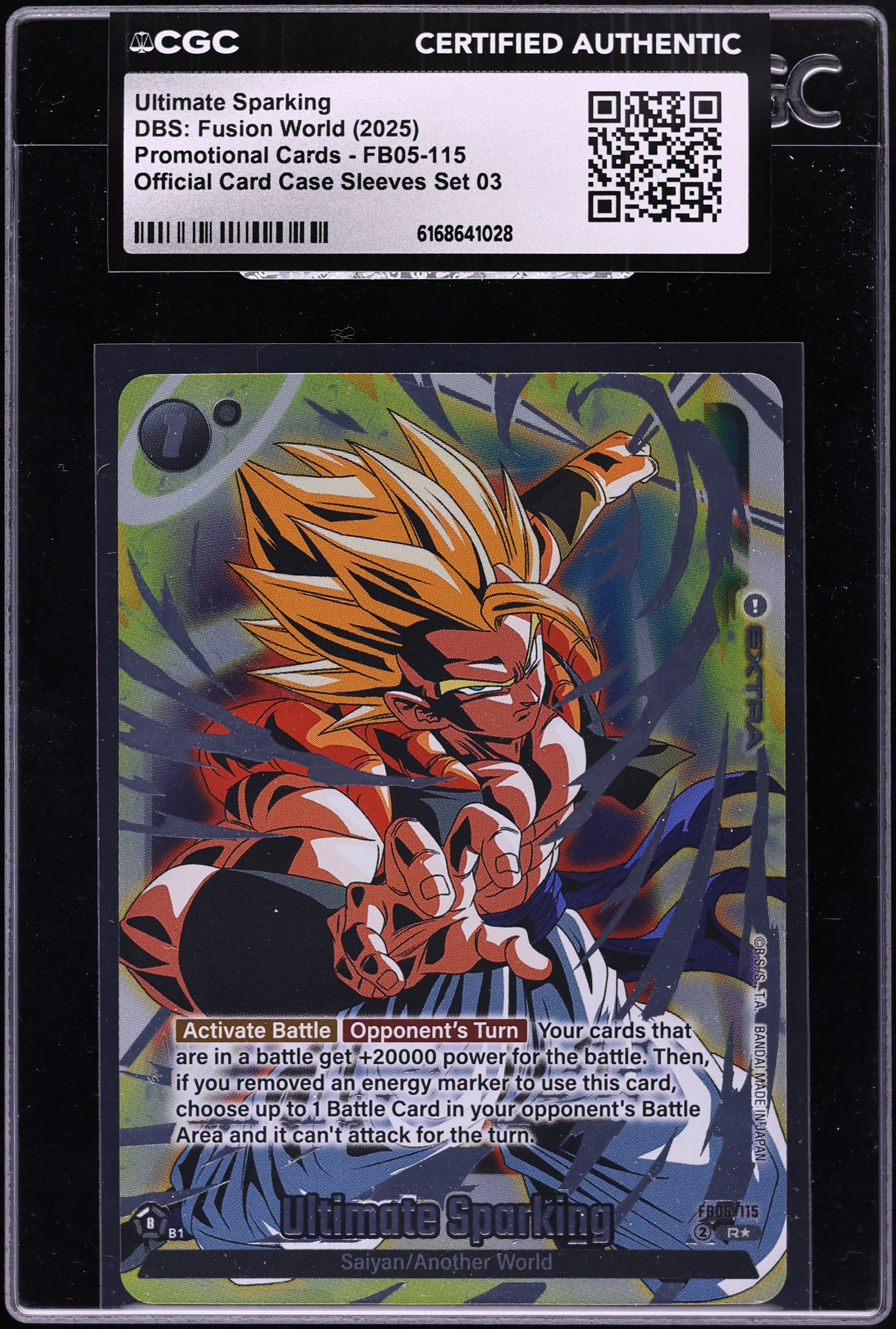 2025 Dragon Ball Super Fusion World Promo Set 3 Ultimate Sparking #FB05-115 CGC AUTH