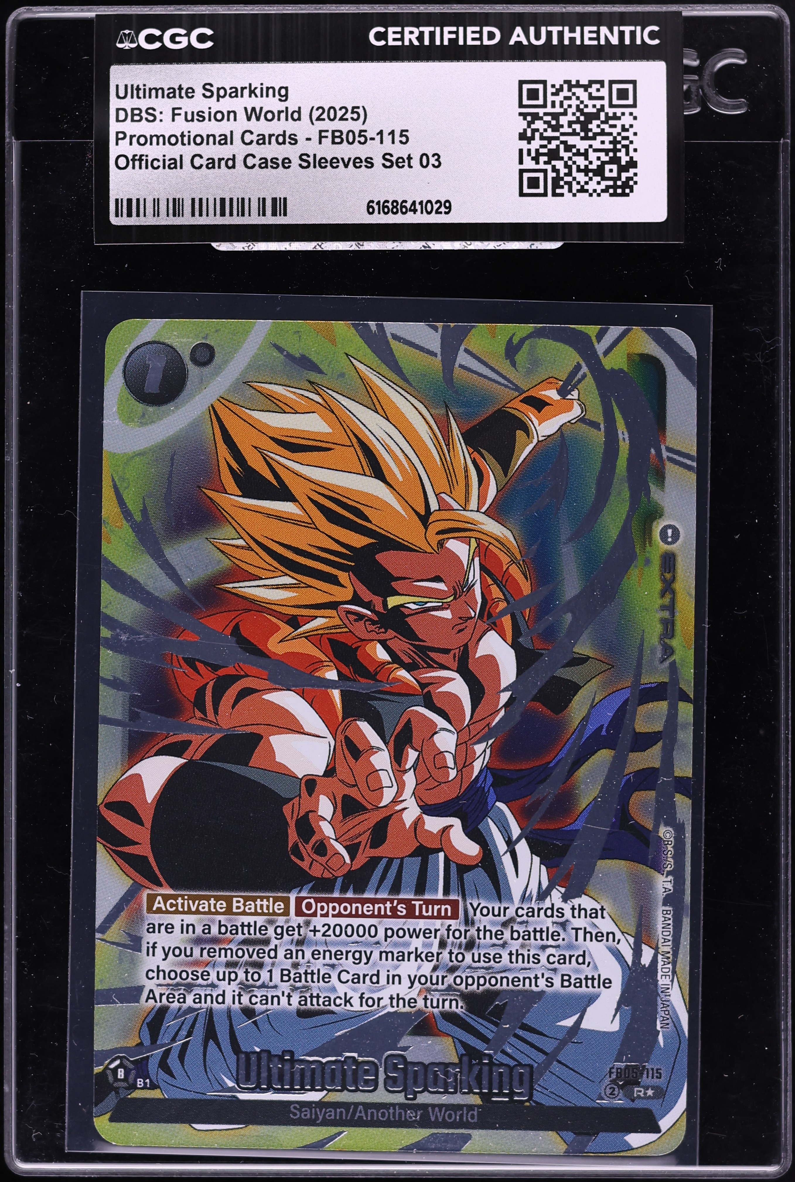 2025 Dragon Ball Super Fusion World Promo Set 3 Ultimate Sparking #FB05-115 CGC AUTH