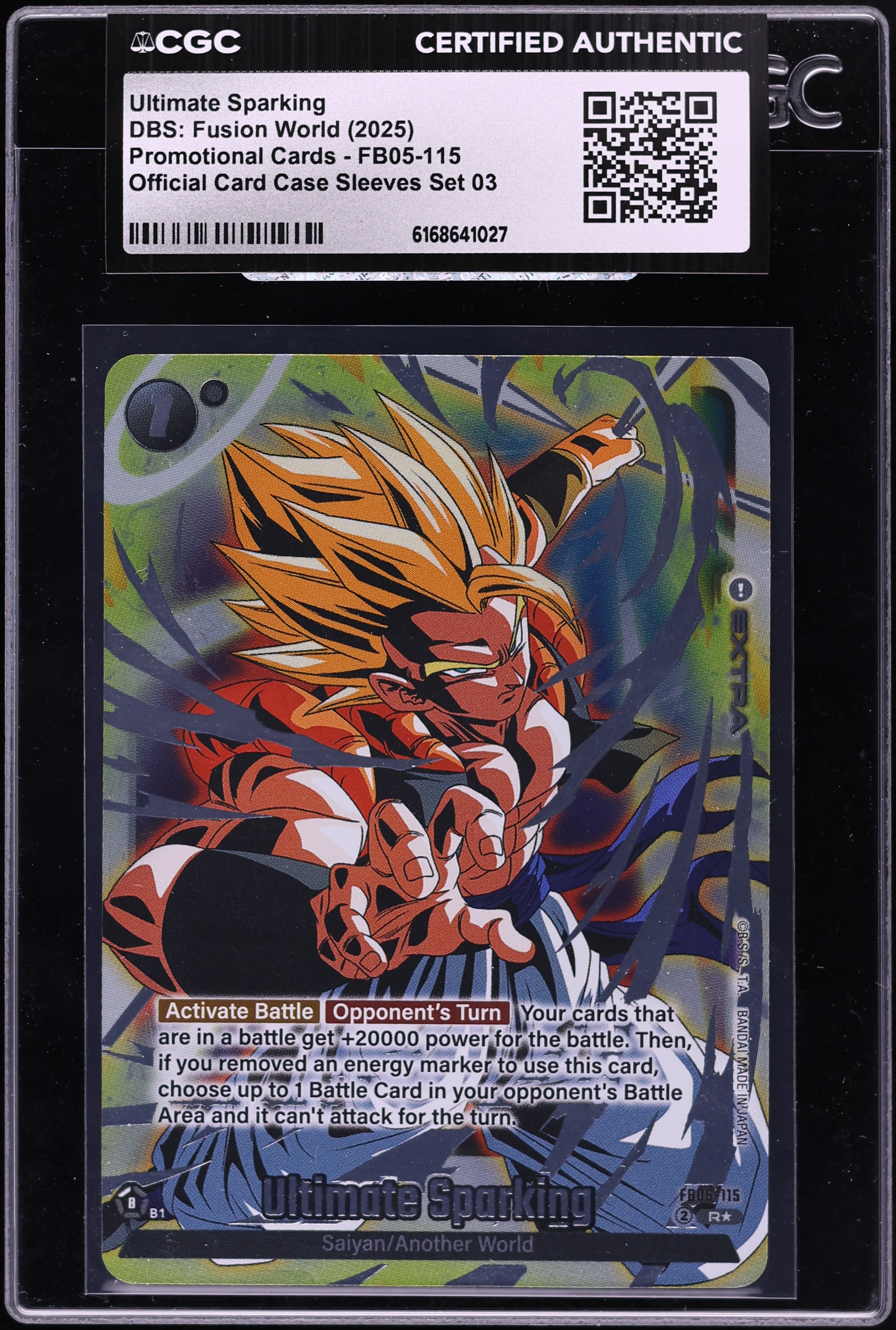 2025 Dragon Ball Super Fusion World Promo Set 3 Ultimate Sparking #FB05-115 CGC AUTH
