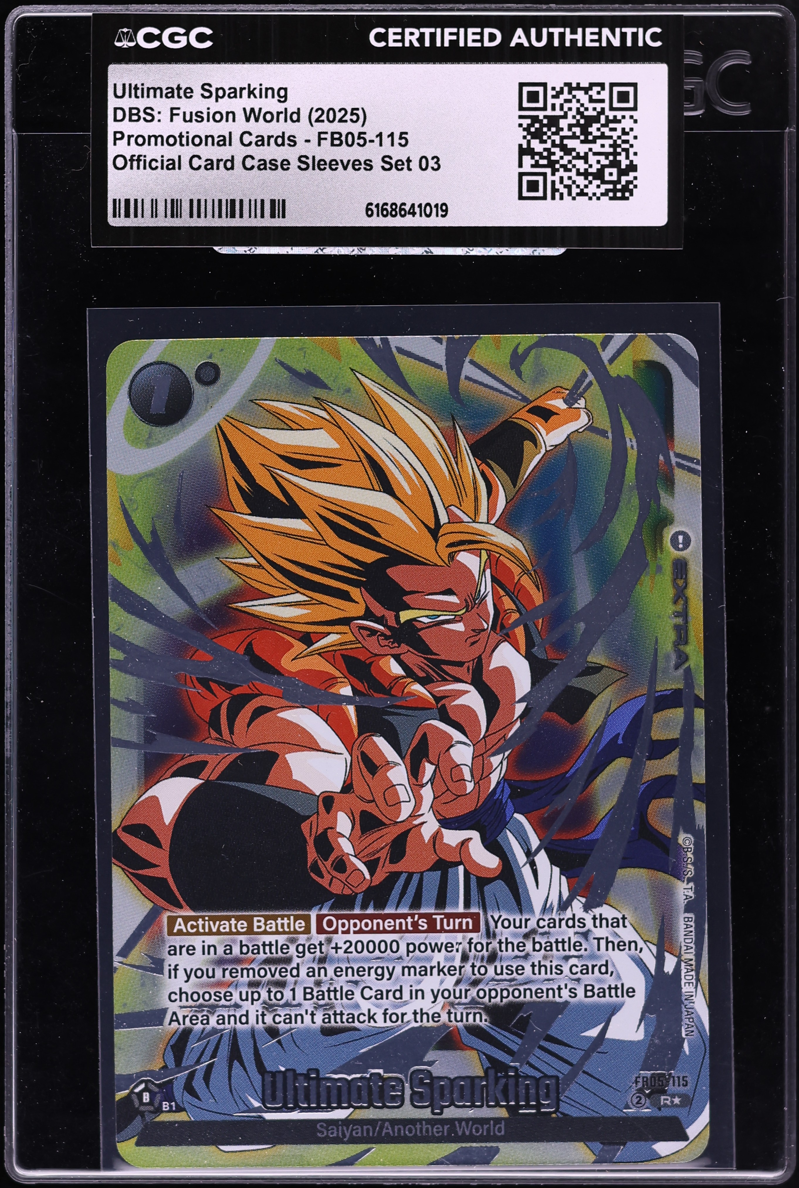2025 Dragon Ball Super Fusion World Promo Set 3 Ultimate Sparking #FB05-115 CGC AUTH