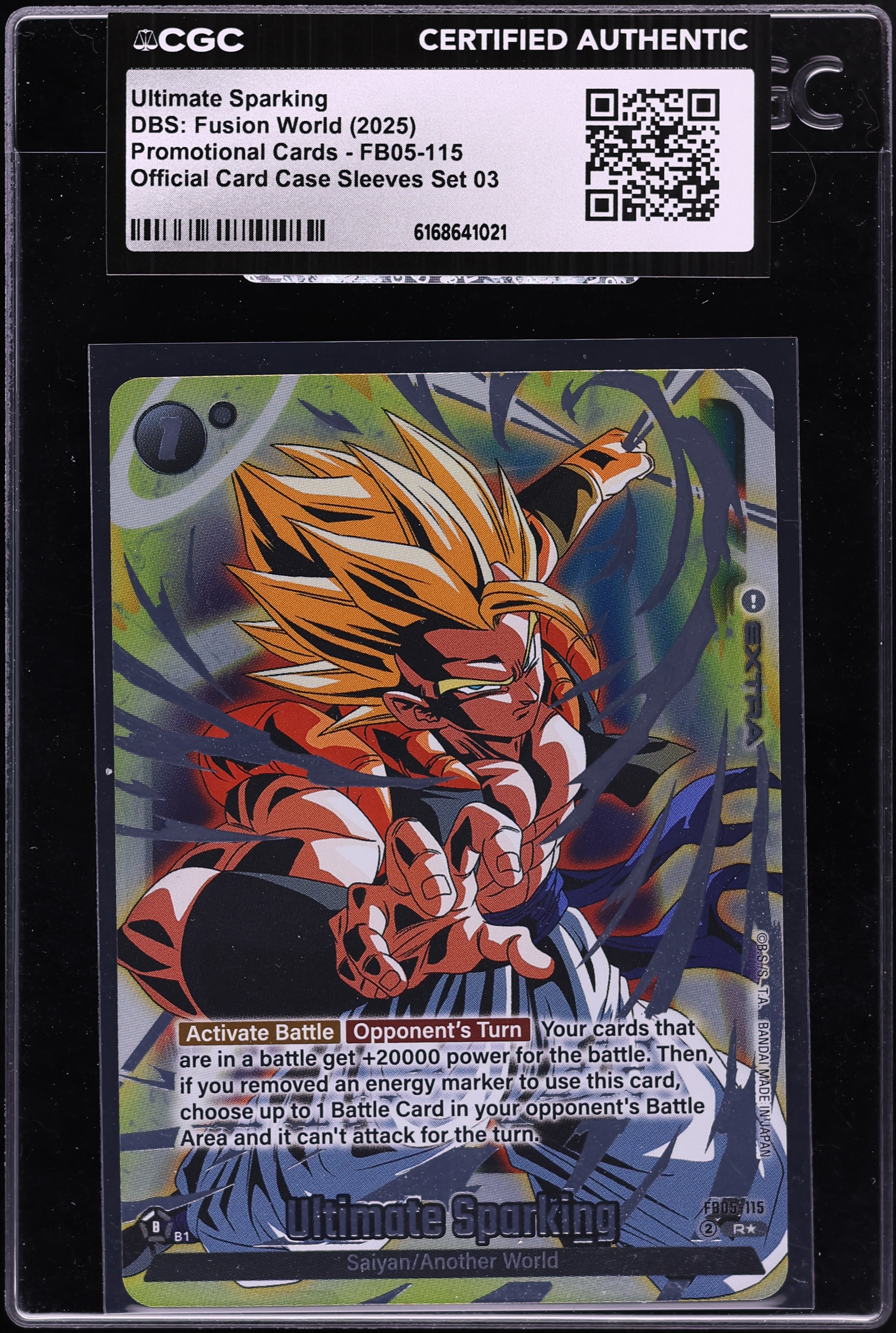 2025 Dragon Ball Super Fusion World Promo Set 3 Ultimate Sparking #FB05-115 CGC AUTH