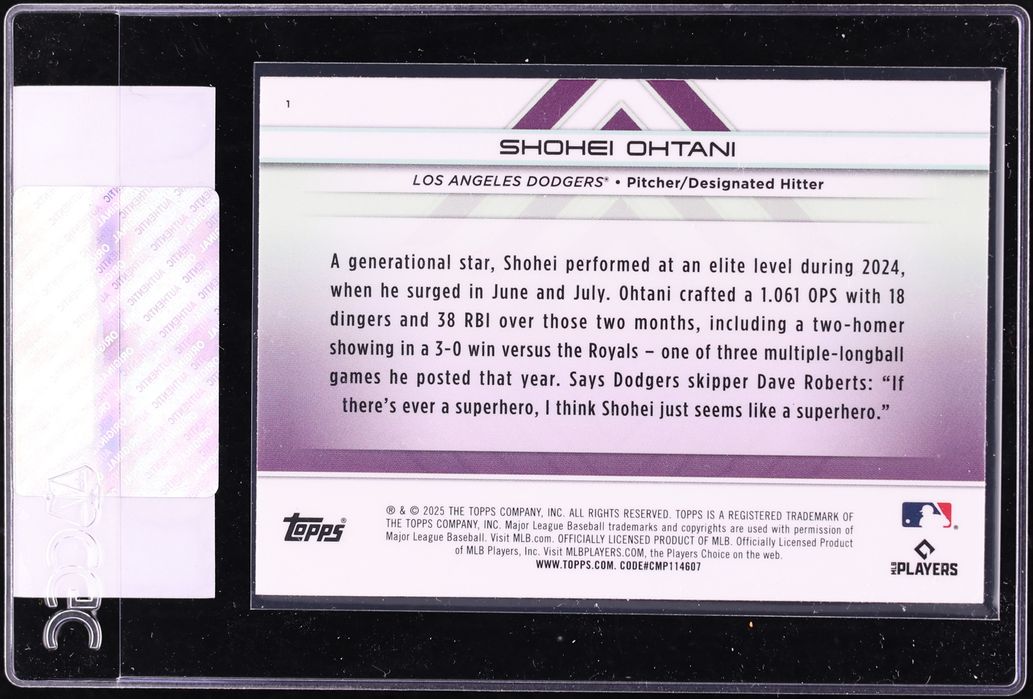 2025 Topps Transcendent Collection Variation Shohei Ohtani #1 CGC AUTH