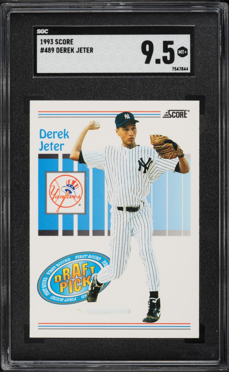 1993 Score Draft Pick Derek Jeter ROOKIE #489 SGC 9.5 MINT+