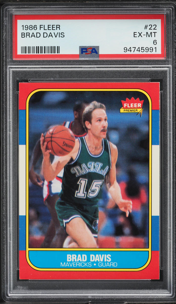 1986 Fleer Basketball Brad Davis #22 PSA 6 EXMT