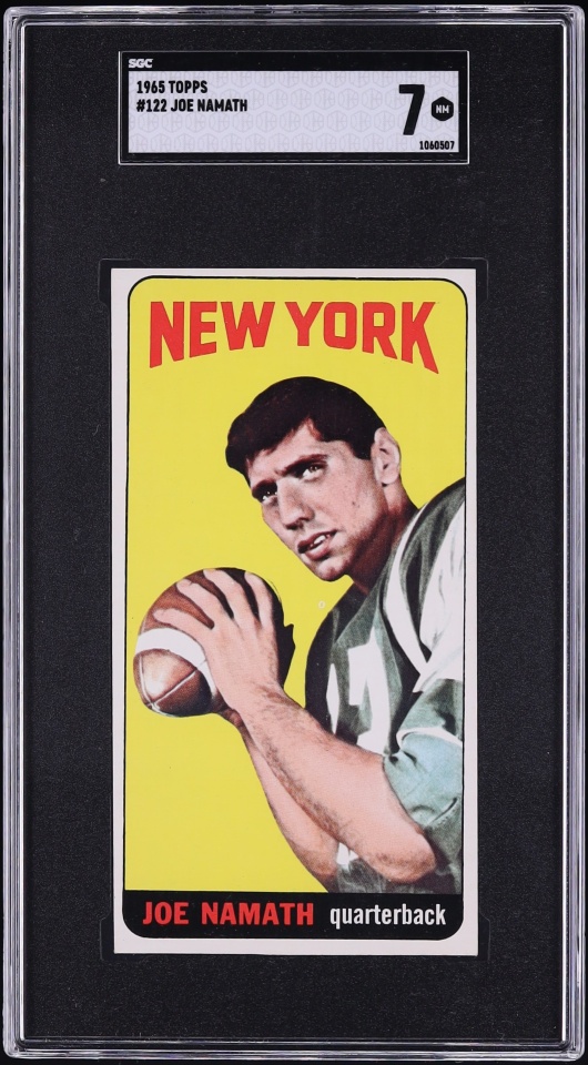 1965 Topps Football Joe Namath SP ROOKIE #122 SGC 7 NRMT