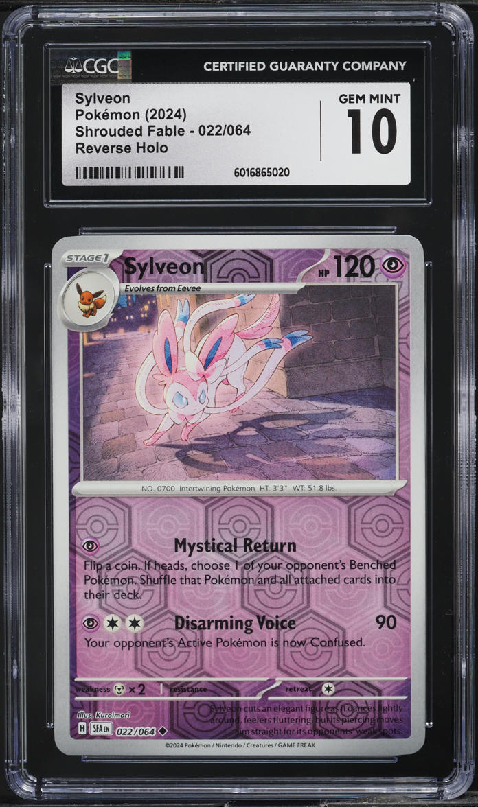 2024 Pokemon SV Shrouded Fable Reverse Holo Sylveon #022 CGC 10 GEM MINT