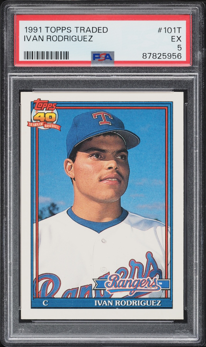 1991 Topps Traded Ivan Rodriguez ROOKIE #101T PSA 5 EX