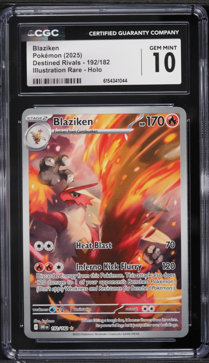 2025 Pokemon Scarlet & Violet Destined Rivals IR Blaziken #192 CGC 10 GEM MINT