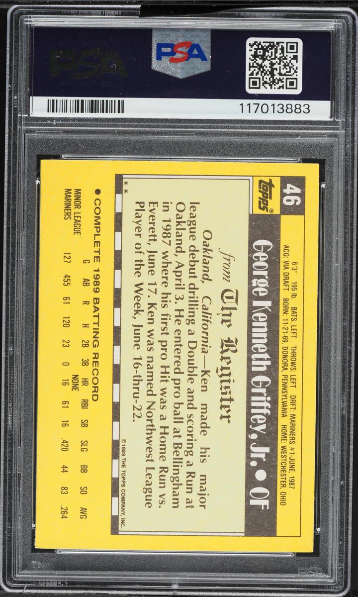 1990 Topps '89 Major League Debut Ken Griffey Jr. #46 PSA 9 MINT