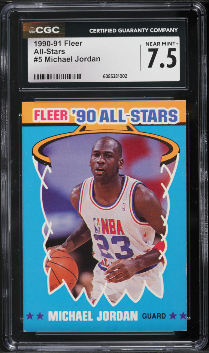 1990 Fleer All-Stars Michael Jordan #5 CGC 7.5 NRMT+