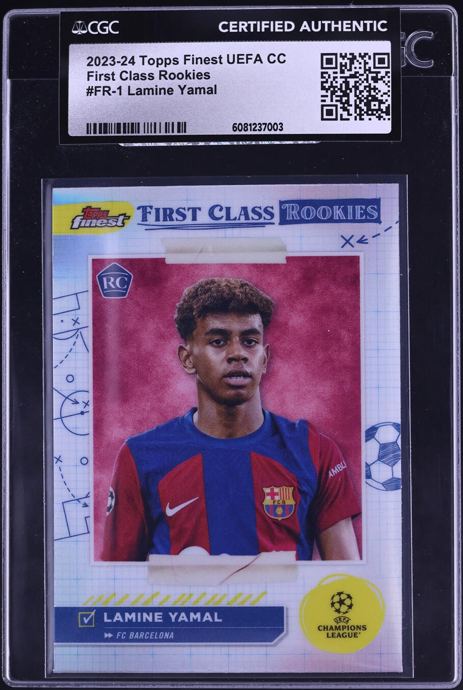 2023 Finest UEFA CC First Class Lamine Yamal ROOKIE #FR-1 CGC AUTH