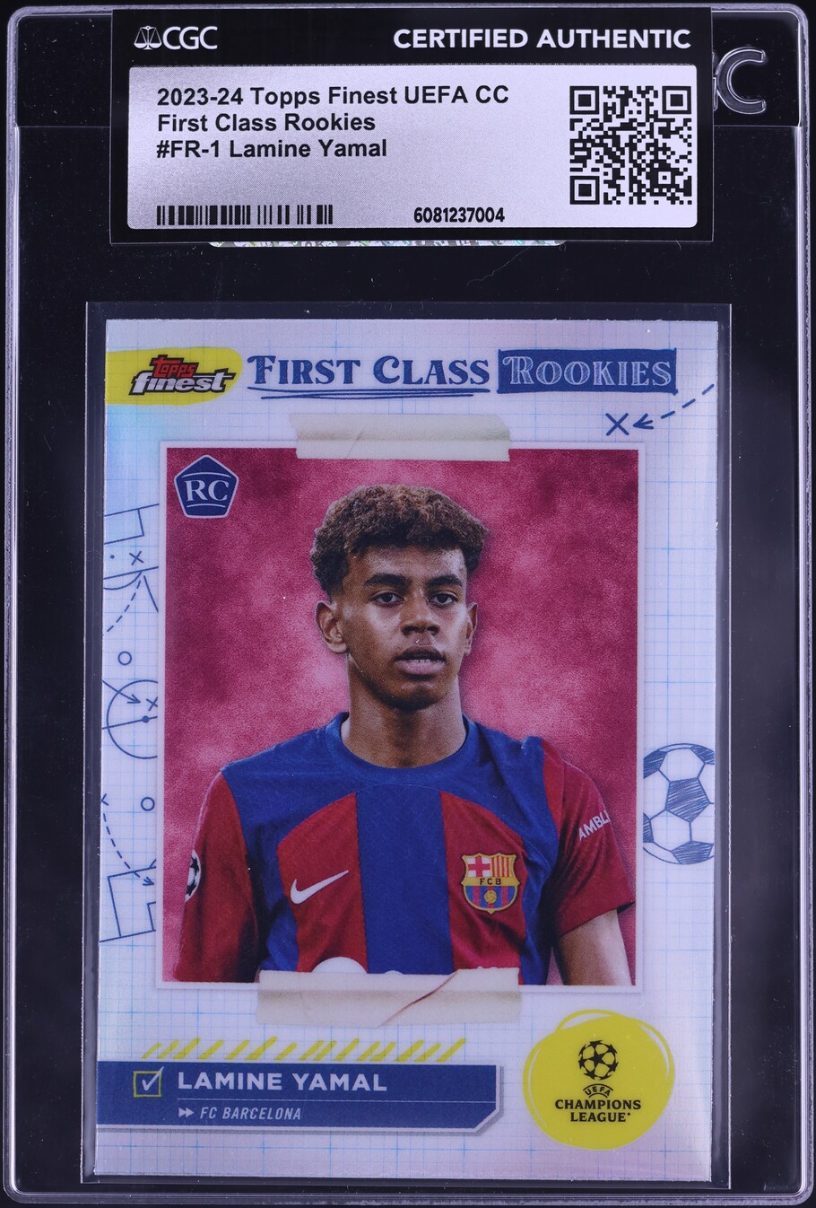 2023 Finest UEFA CC First Class Lamine Yamal ROOKIE #FR-1 CGC AUTH