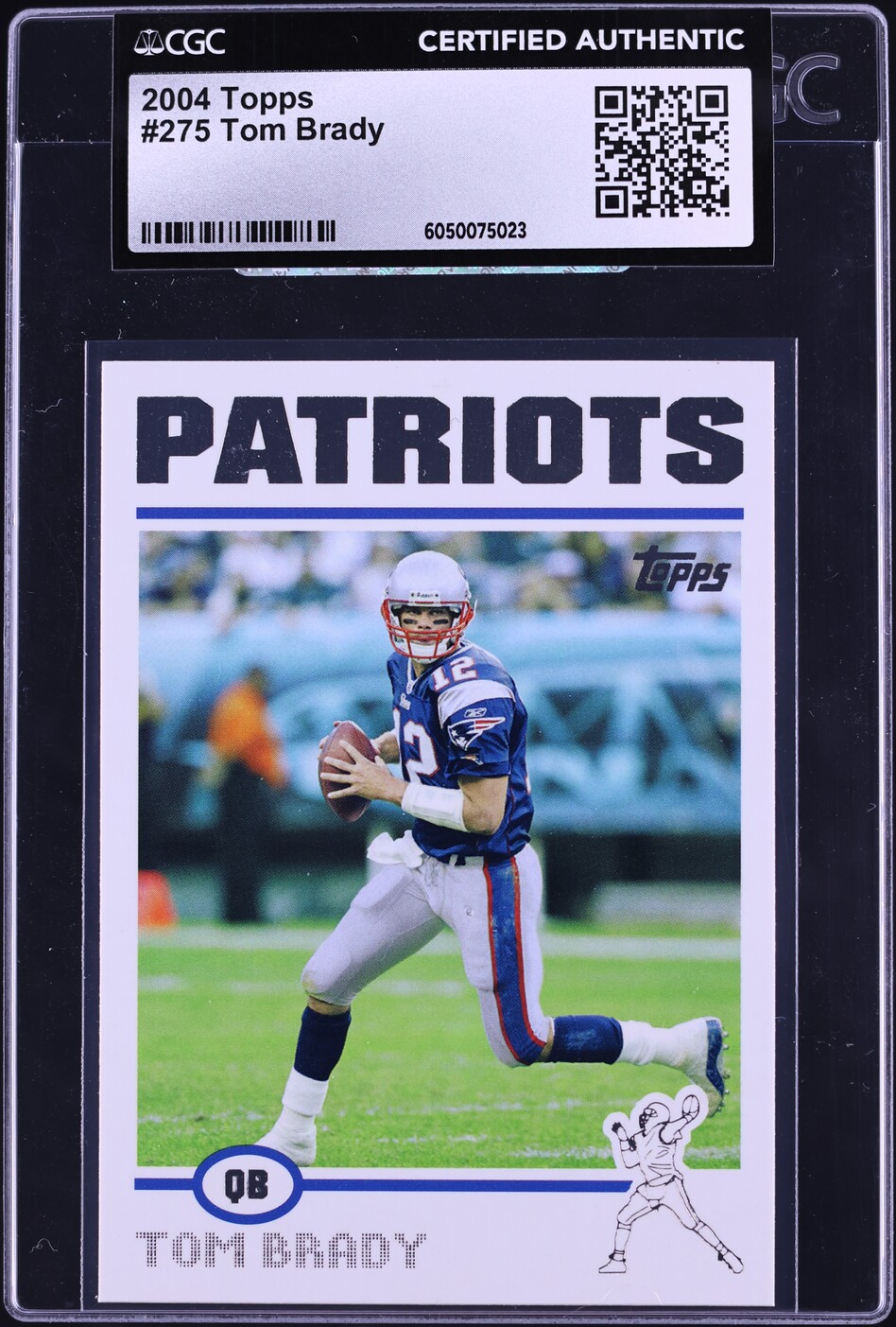 2004 Topps Football Tom Brady #275 CGC AUTH