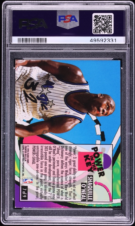 1993 Ultra Power In The Key Shaquille O'Neal #7 PSA 9 MINT - Photo 2