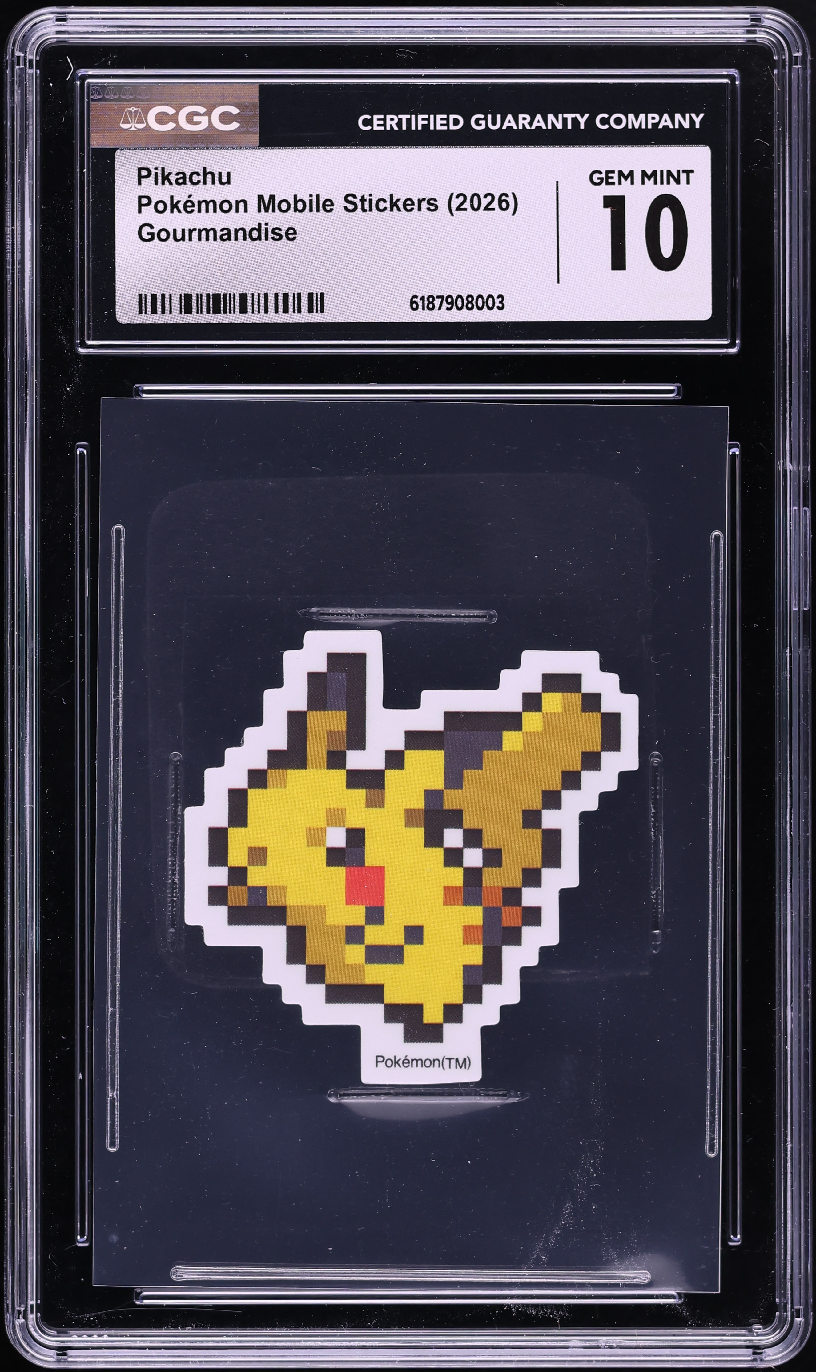 2026 Pokemon Gourmandise Mobile Stickers Pikachu CGC 10 GEM MINT