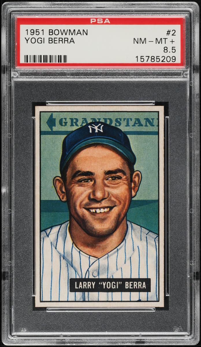 1951 Bowman Yogi Berra #2 PSA 8.5 NM-MT+