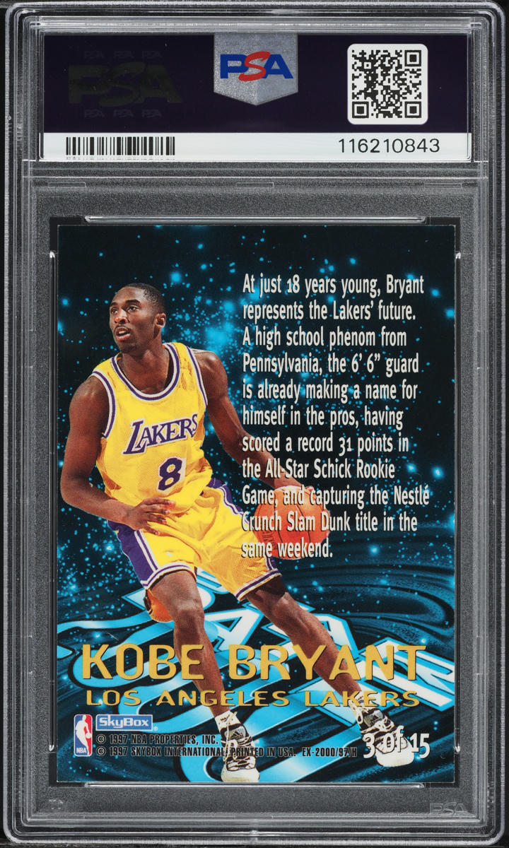 1996 Skybox E-X2000 Star Date 2000 Kobe Bryant ROOKIE #3 PSA