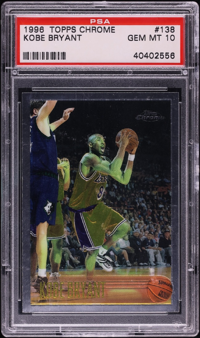 1996 Topps Chrome Kobe Bryant ROOKIE #138 PSA 10 GEM MINT