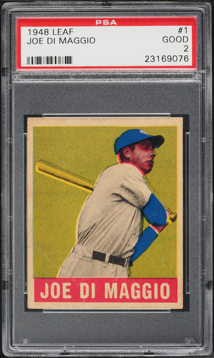 1948 Leaf Joe DiMaggio #1 PSA 2 GD