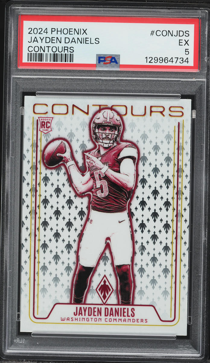 2024 Panini Phoenix Contours Jayden Daniels ROOKIE #CON-JDS PSA 5 EX