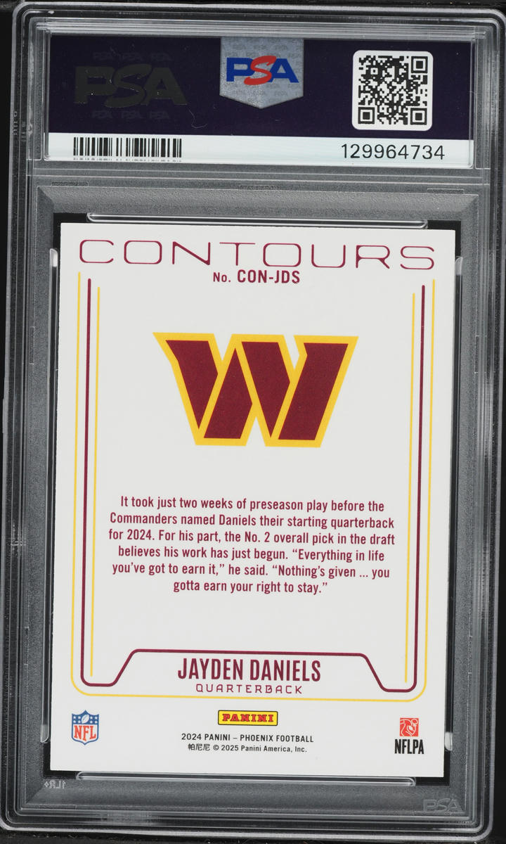 2024 Panini Phoenix Contours Jayden Daniels ROOKIE #CON-JDS PSA 5 EX
