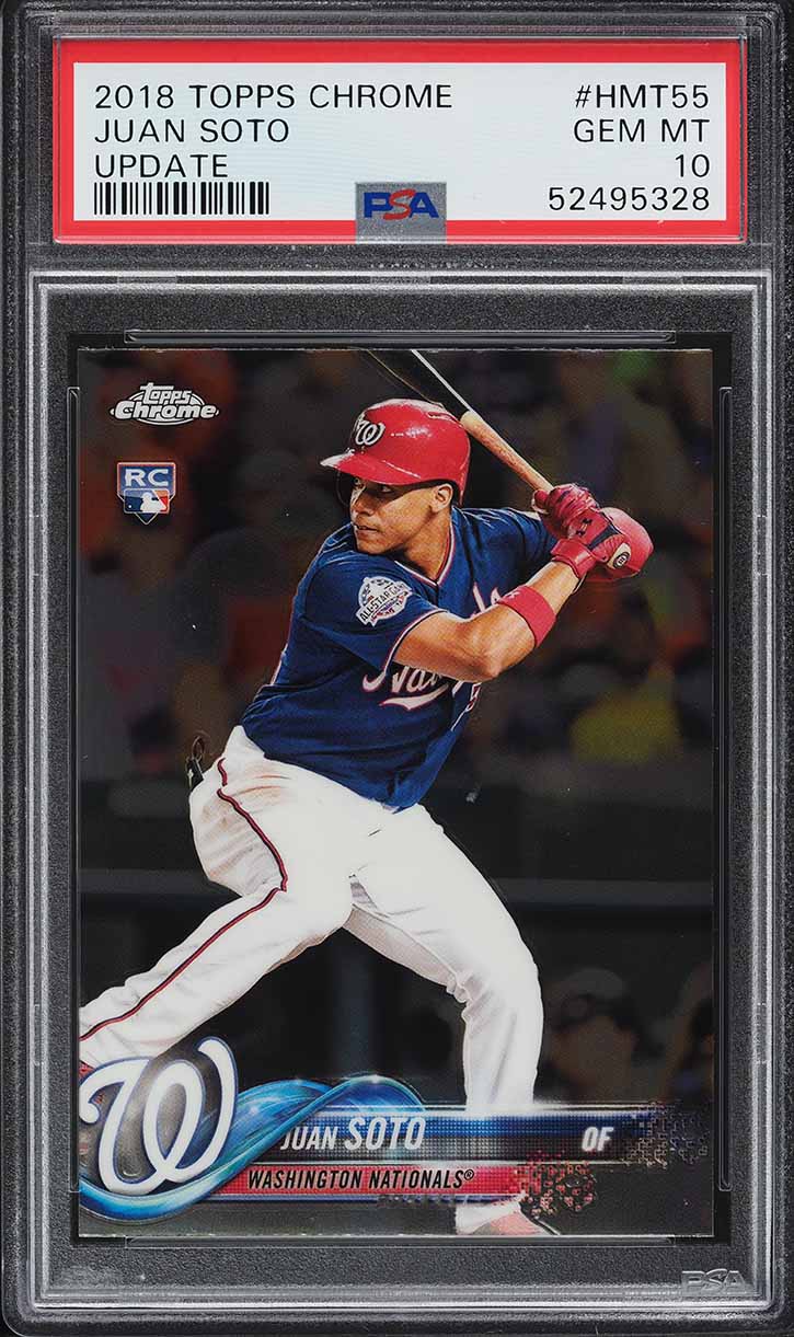 2018 Topps Chrome Update Juan Soto ROOKIE #HMT55 PSA 10 GEM MINT